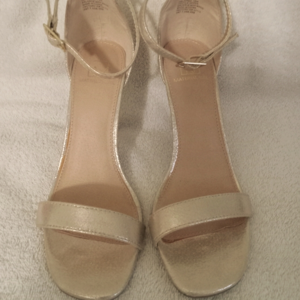 Material Girl Gold lame heels